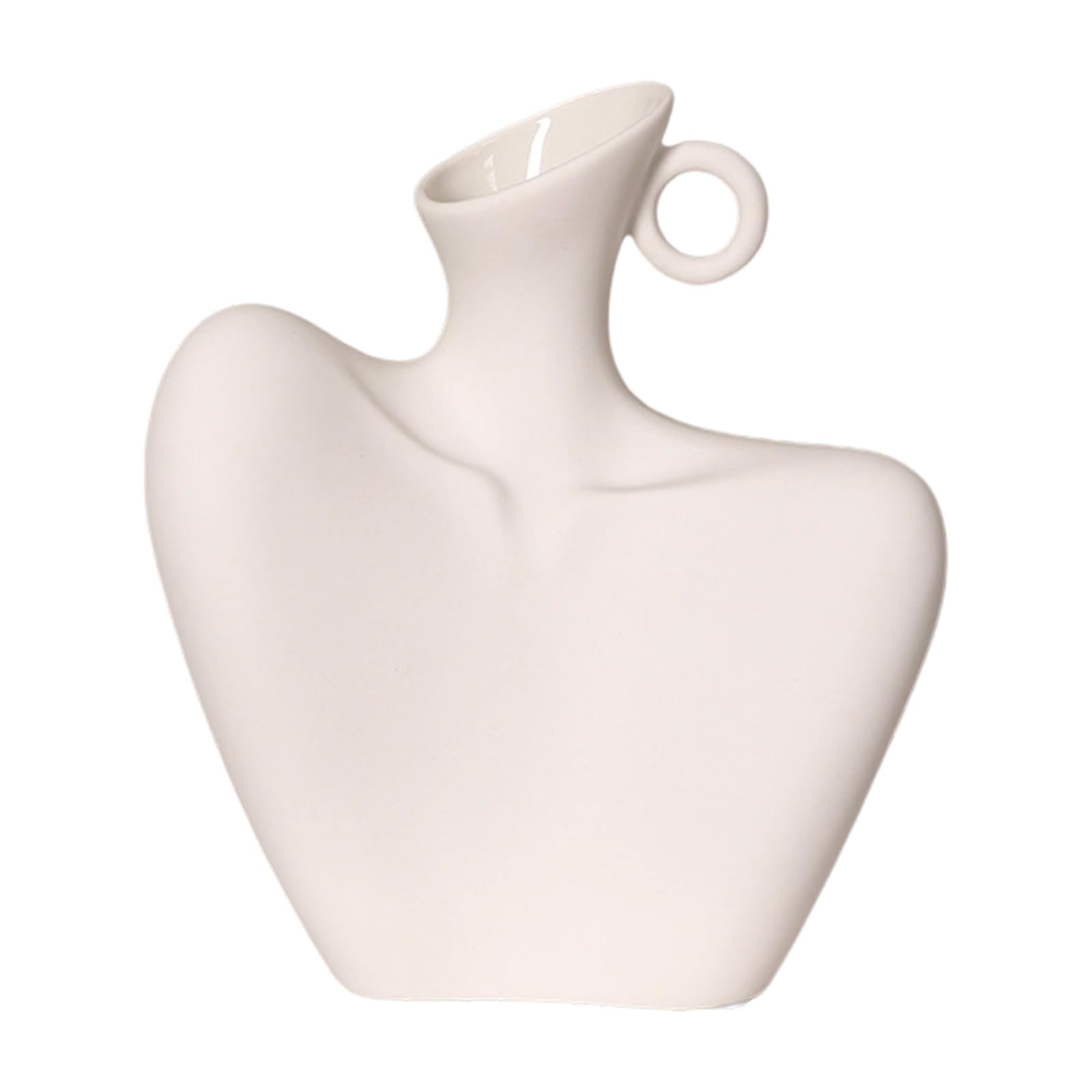 Stylish Ceramic Flower Vases Irregular Shape for Dried Florals Arrangements Home Decorative Accent Minimalists Ceramic Vases for Bedroom
