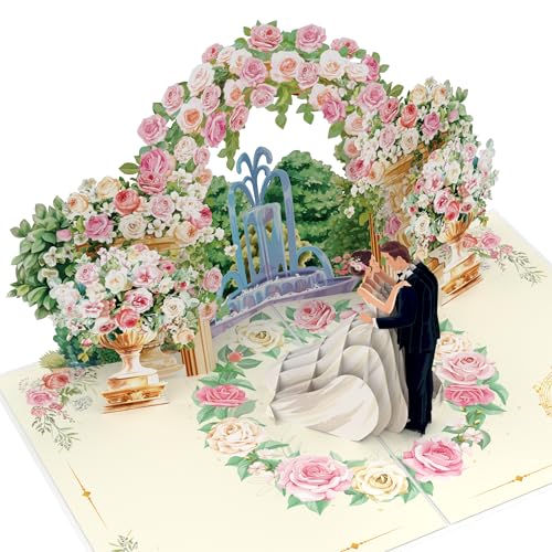 Luxury 3D Pop Up Card Congratulations for Bride & Groom