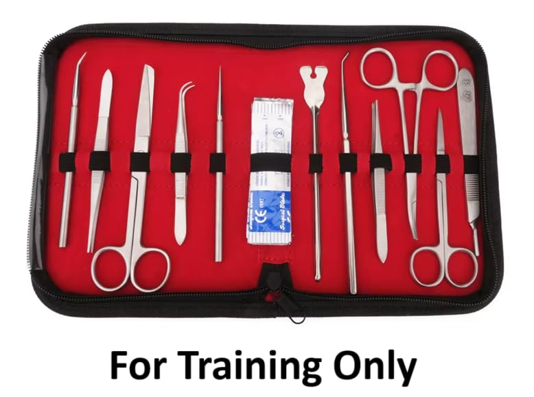 Image of 32 Pcs Suture Practice Complete Kit for Medical Students Nurse Training Silicone Skin Pad Stainless Suturing Tools Thread Needles Demonstration Learning Set (32)