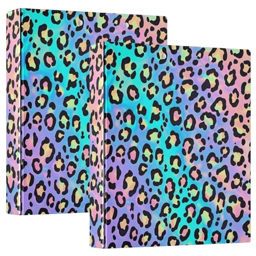 Insect Anime Nature Round Ring Binders 1.5 Inch Beetle Fauna 3 Ring Clipboard Binder for Office School Work Supplies File Folder 200 Sheet Capacity 2 Pieces
