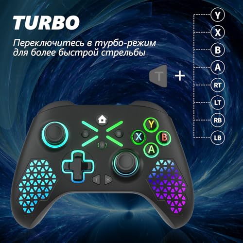 FOIRCEADAL 2 Pack Wireless Controller for PC/XBOX-One [Need Windows Upgrade, 3.5 mm Audio Built Adaptive Gaming Turbo/Vibration/Gyro/Wake-up function - Image 5