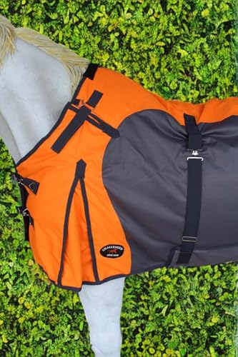 Image of 1200D Horse Turnout Blanket Waterproof, Breathable, Heavy-Weight Winter Blanket with 300g Fill, Ripstop Outer Shell