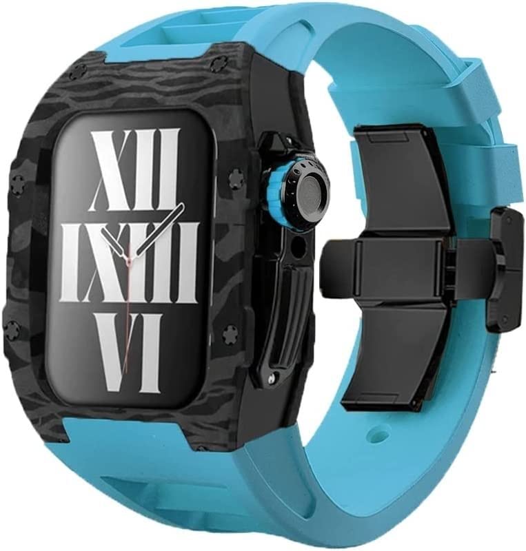 Kit mod Apple Watch 45 mm résout les rayures avec boîtier carbone antichoc rigide