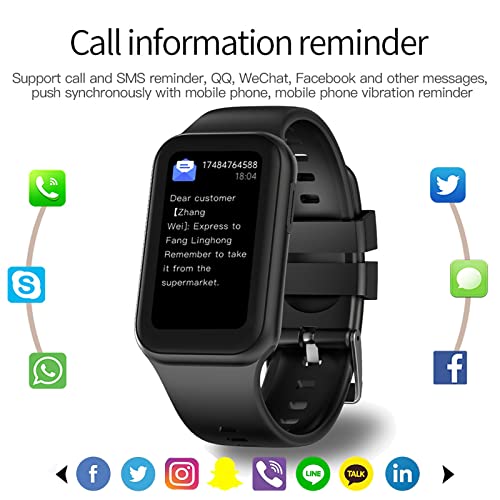Smartwatch Slimme horloge Fitnes stracker Hartritme monitor Slaap SpO2-tracker, Stappenteller horloge waterdichte calorieteller, Stappentracker Sportwatch voor dames, heren en cadeau - Afbeelding 6