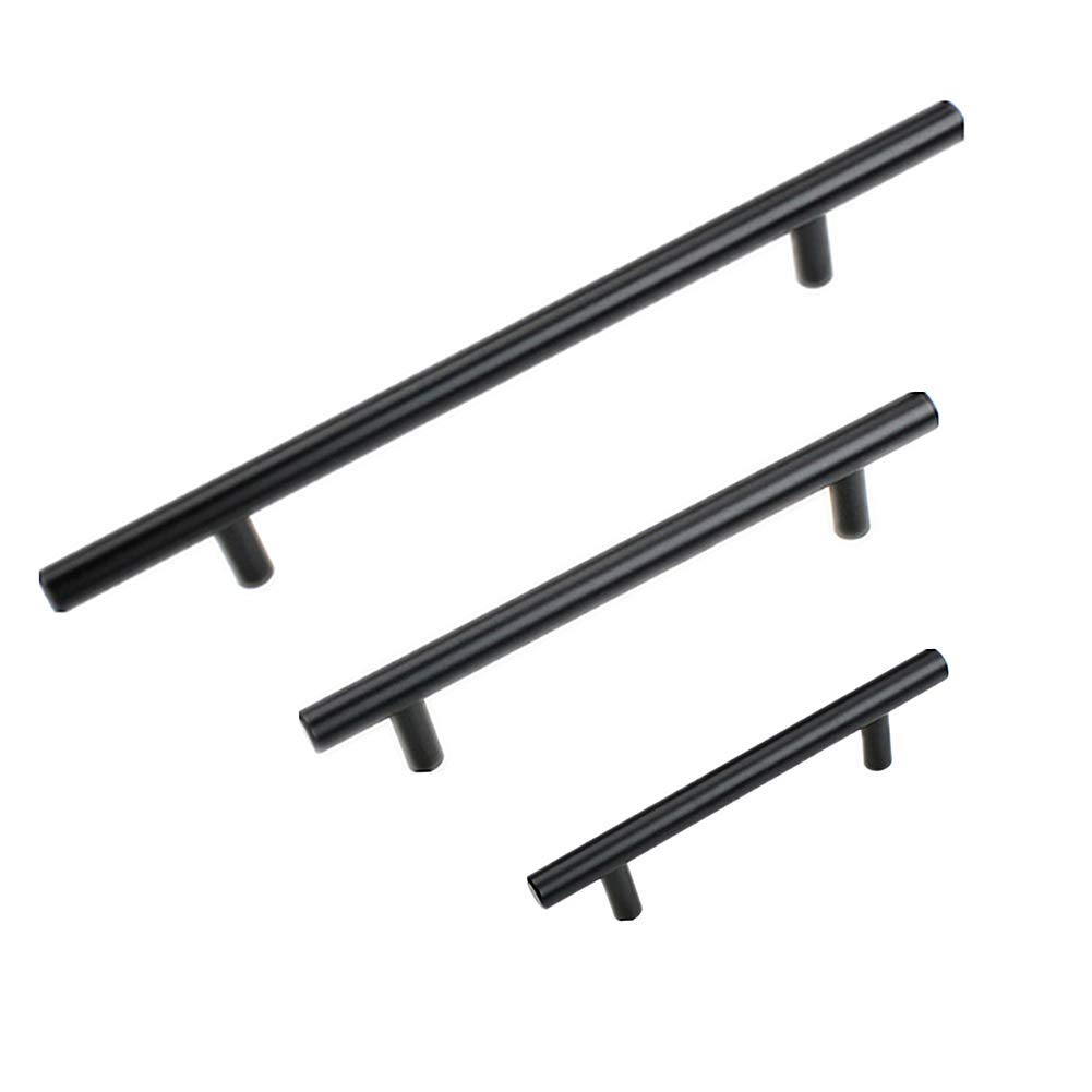 Molinter Furniture Handles Cabinet Handle Bow Handle Drawer Handle for Bookcase Wardrobe Drawer (Hole Distance: 96 mm, Black)