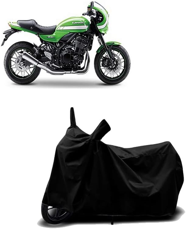 COVER MART-Bike/Scooty Cover Compatible for Z900 RS Cafe Racer Water Resistance Dustproof UV Protection Indor Outdor Parking with All Varients Full Body (Black Color)