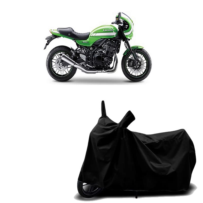 COVER MART-Bike/Scooty Cover Compatible for Z900 RS Cafe Racer Water Resistance Dustproof UV Protection Indor Outdor Parking with All Varients Full Body (Black Color)