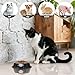 Katzennäpfe 2er Set aus Edelstahl für Katzen und kleine Hunde, Rutschhemmender Futternapf mit abnehmbarem Gummiring, Pflegeleichtes Napfset in Grau und Schwarz