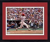 Framed Mike Schmidt Philadelphia Phillies Autographed 8' x 10' Pinstripe Swinging Photograph -...
