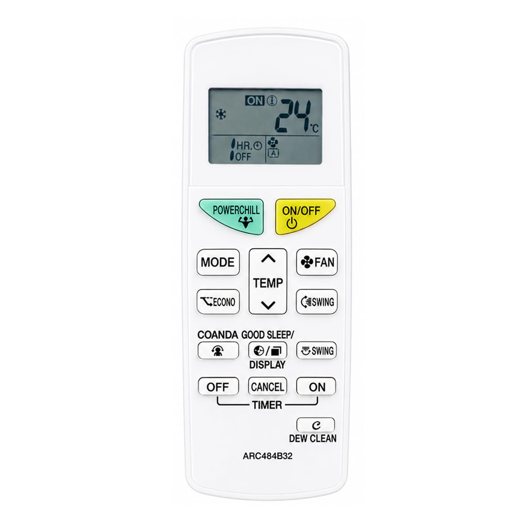 Compatible with Daikin AC Remote ARC484B32 (No Backlight) with Dew Clean Function Suitable for Split/Window AC-picture-15