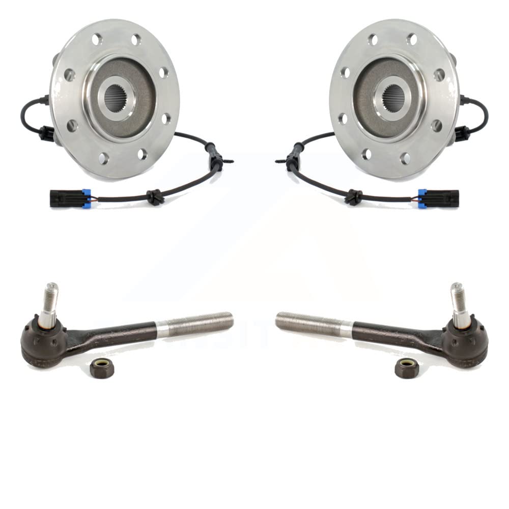 Transit Auto Front Wheel Bearing And Tie Rod End Kit Replacement For Chevrolet K1500 K2500 GMC K3500 Suburban - Left Right Side (Driver Passenger) K7T-100258