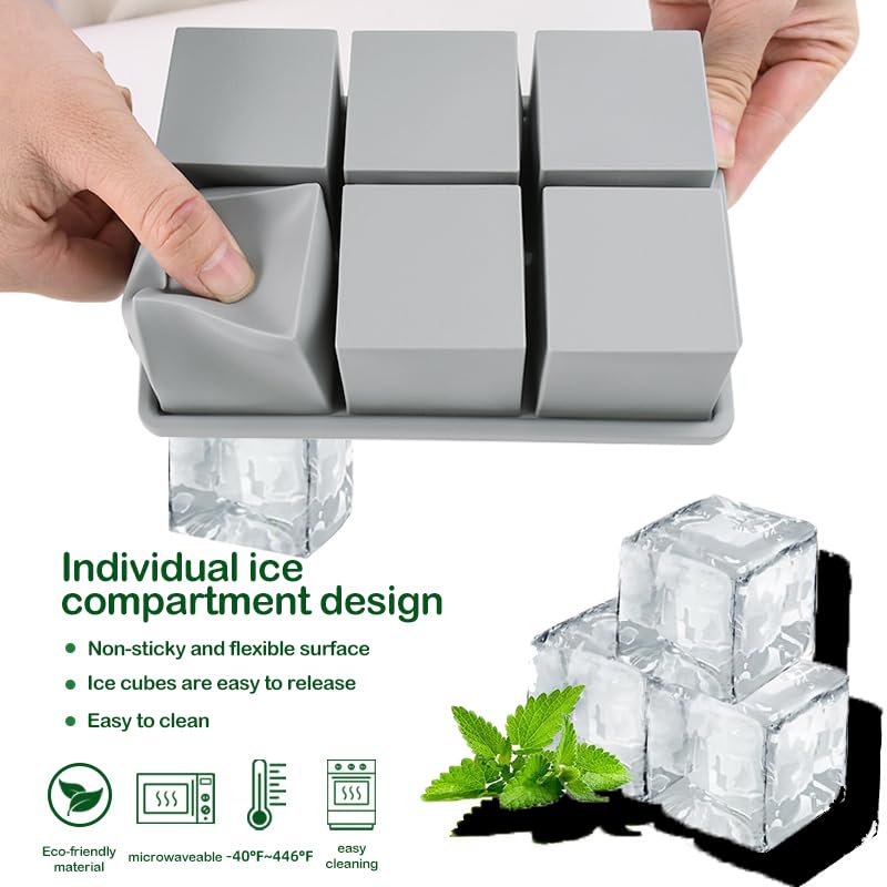 Bandeja para cubos de hielo de silicona pack 2 miniatura 4
