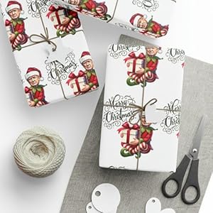 The Great Trump Elf Gift Wrap Merry Christmas Gift Wrap Elf Trump 2024 Trump Wrapping Paper Trump Christmas Funny (30″ x 180″)