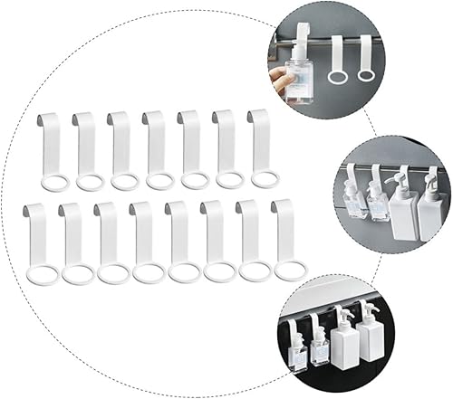 Miniatura 8 de Cabilock 48 ganchos para botellas, estante decorativo para colgar en la pared, estante de pared, cesta colgante de ducha, soporte de jabón de pared,