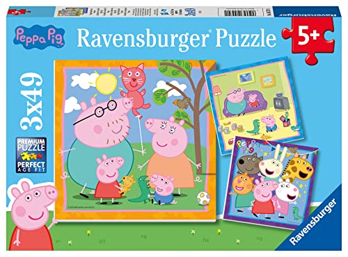 Ravensburger Peppa Pig 3x 49 Pieces Jigsaw Puzzles for Kids Age 5 Years Up