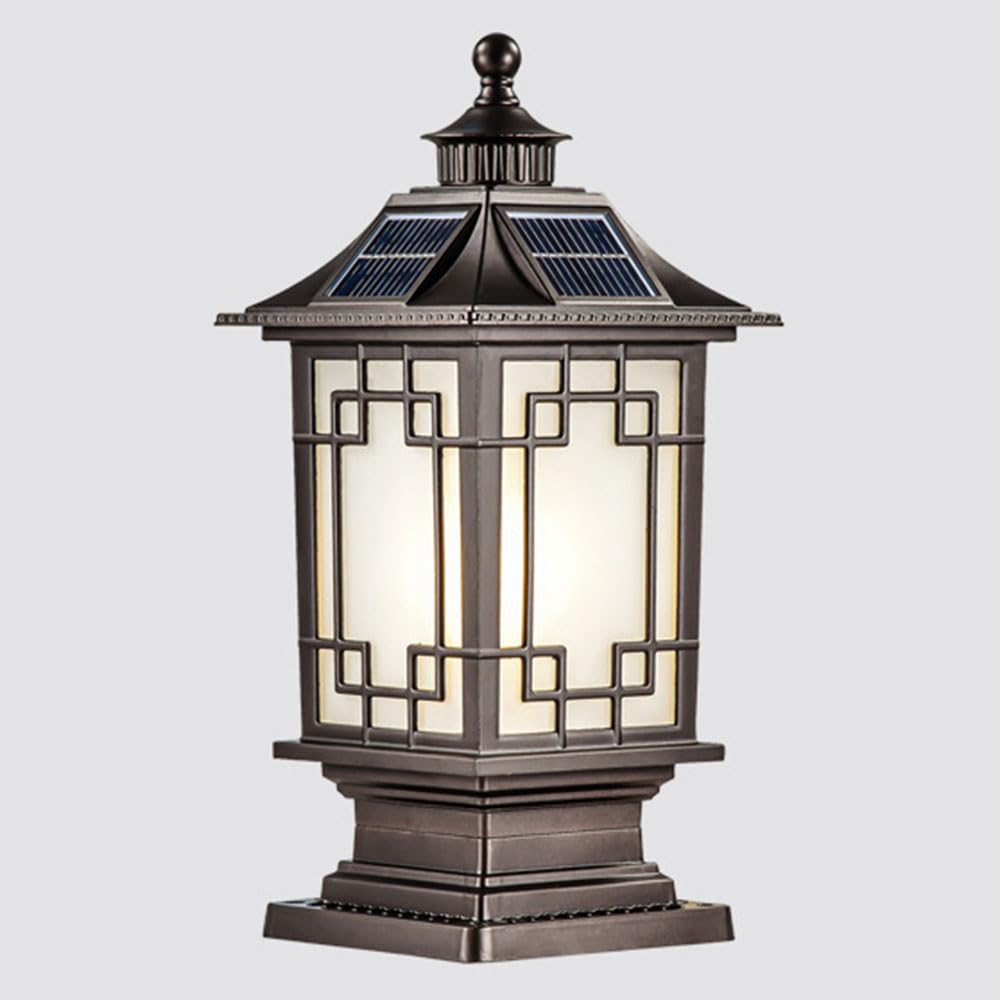 Lampada A Colonna Solare Impermeabile Per Esterni, Ideale Per Giardino