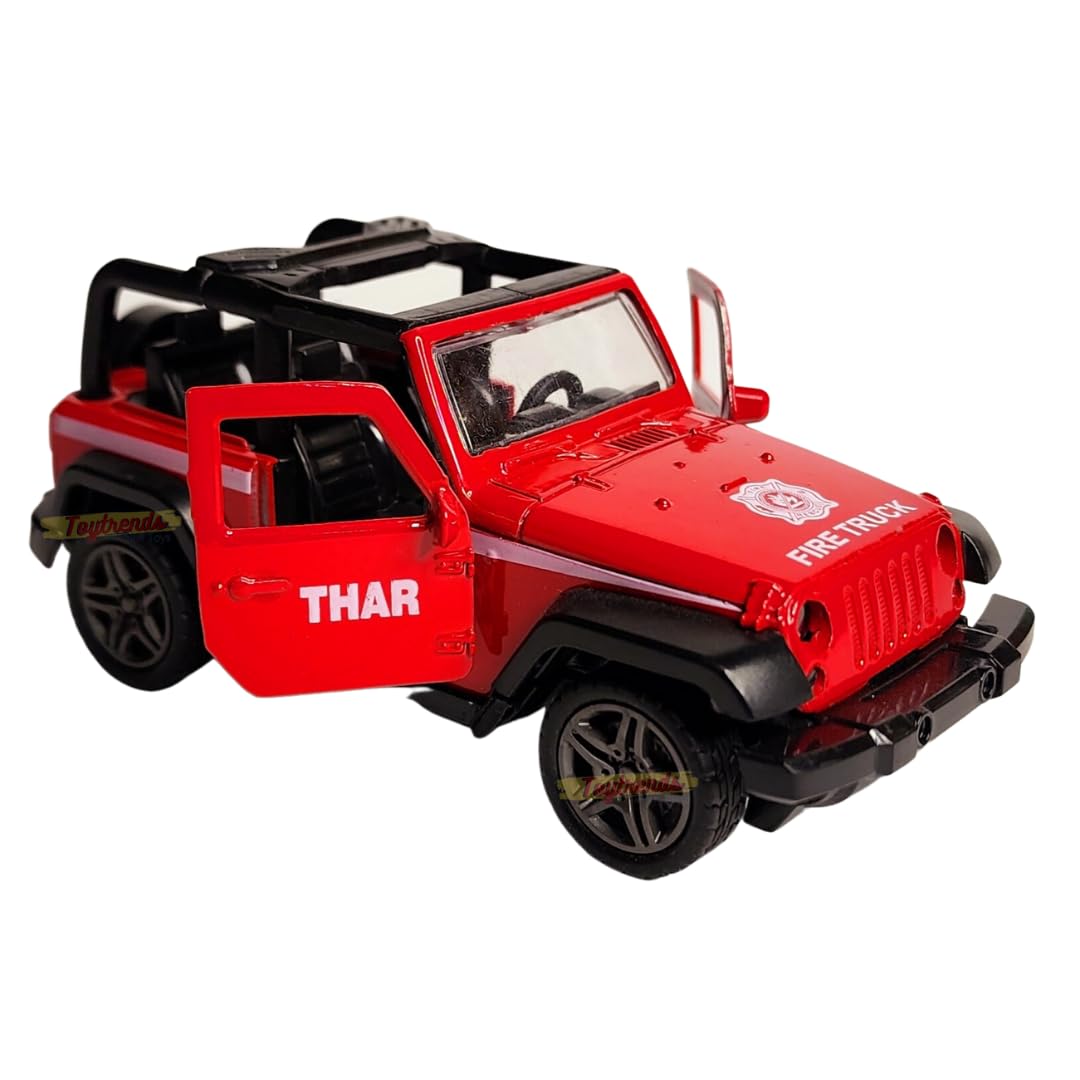Toytrends Small Size Pullback Thar Jeep, Unbreakable Die Cast Mini Police Jeep with Pushback Action, 1:43 Alloy Metal Toy Car - Red Color (B0CJTZ641S) Amazon Price History, Amazon Price Tracker