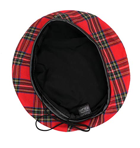 Women Winter Plaid French Beret Hat Tartan Check Artist Painter Hats Beanie Cap Red #TOP3
