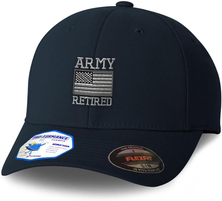 Flexfit Hats for Men & Women Us Army Retired Embroidery Dad Baseball Cap