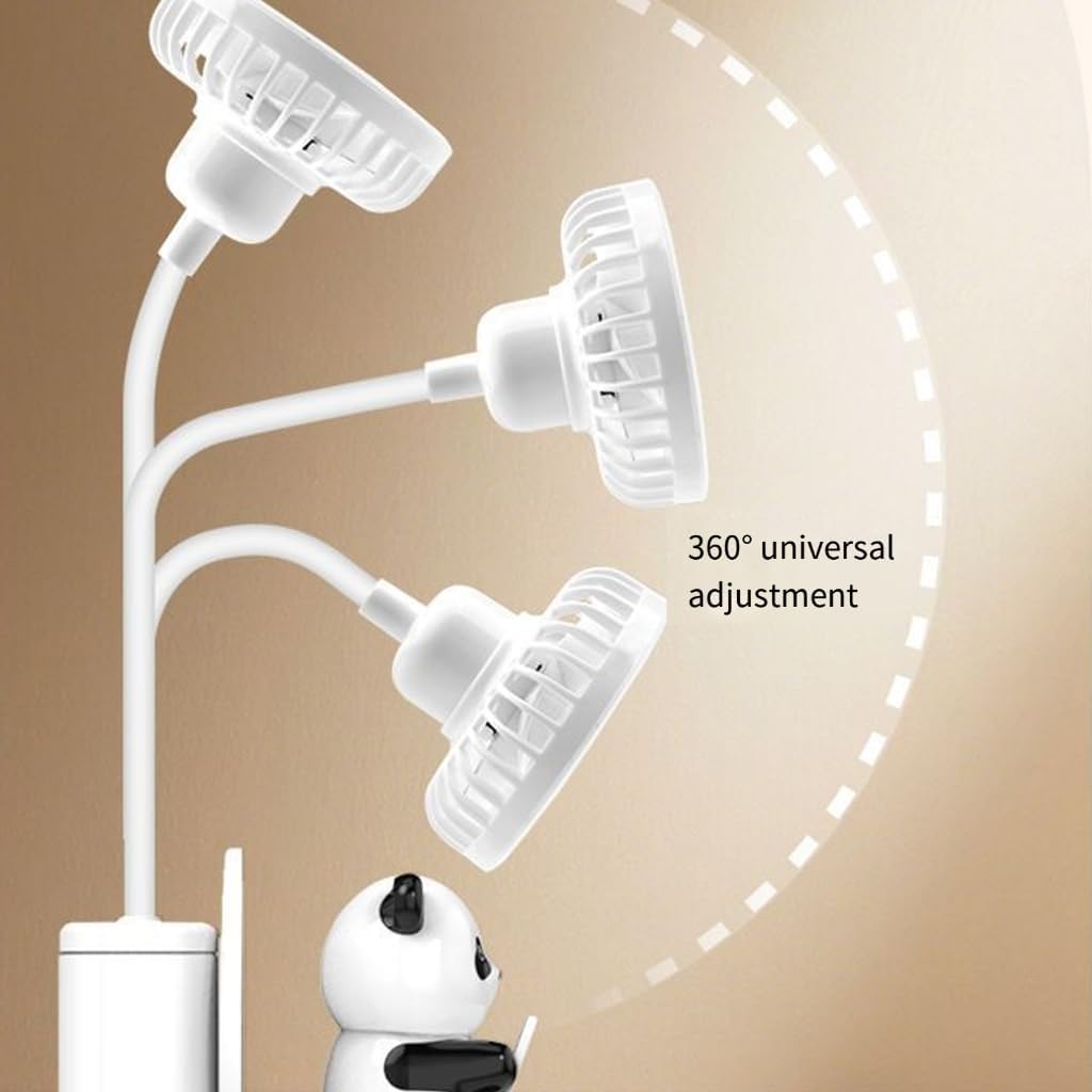USB Rechargeable Desk Fan With Adjustable Head Lovely Toilet Shape Cooling Fan