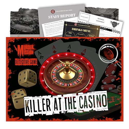 Murder Mission - Murder Mystery Game - Detective Killer Case Files - Date Night Party Groups - Unsolved Cryptic Games - Killer At The Casino