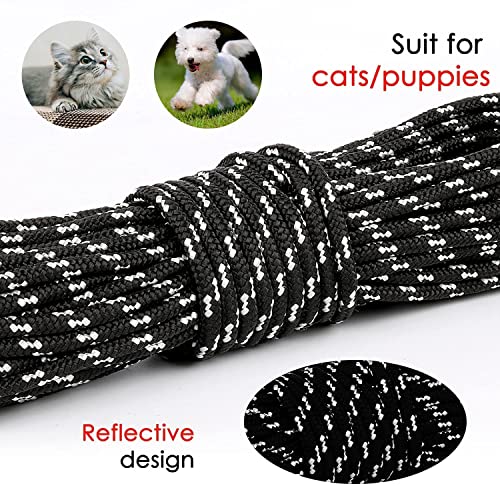 RANYPET Reflektierende Lange Leine für Katzen 9M/30FT Entfliehungssichere Laufleine Hof Lange Leine Langlebige Sichere Verlängerungsleine für Kätzchen, Welpen, Kaninchen und Kleintiere