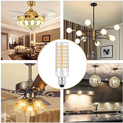 E11 Led Light Bulbs, 60W Equivalent, 3000K Warm White, 600 Lumens, Jde11 T4 Mini Candelabra Base, Dimmable, 6W Led Bulbs Replacement For Chandeliers, Ceiling Fan, Table Lamps, Cabinet Lighting, 3-Pack #TOP6