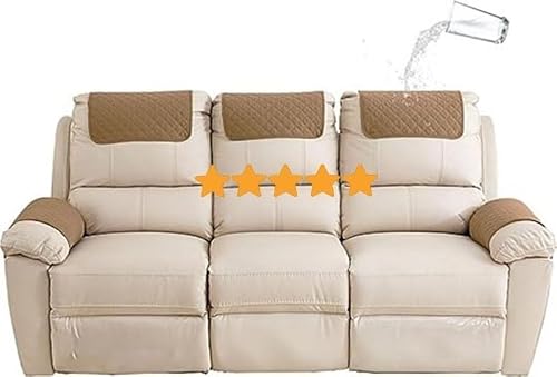 Iliemao Camel Sofa Armrest Cover Headrest Cover Recliner Chair Arm Cover Sofa Headrest Slipcovers Nonslip Waterproof Armchair Cover For Recliner Leather Sofa Couch Protector Modern ( Color : Size : 3 Seater