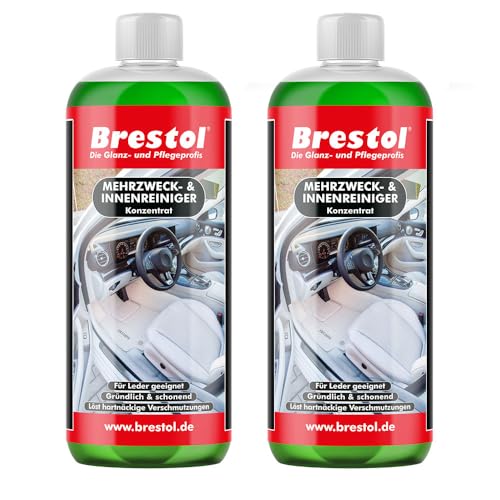 Brestol Lot de 2 nettoyants Neutres concentrés - 1000 ML - pour habitacle de véhicule - Nettoyant Multi-usages