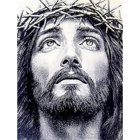 pigpigboss Jesus Diamond Painting by Numbers 5D Full Diamond Painting Kits Religious Jesus Diamond Painting Dots Kit Arts Crafts Home Decor Gift (11.8 x 15.7 inches) Cover