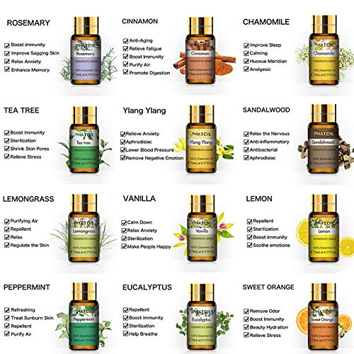 Phatoil CXDE-F-US-5526 15Pcs Essential Oils Gift Set - Premium Quality Essential Oils For Aromatherapy Diffuser Yoga Home Office Soap Candle Making- 5Ml/Bottle thumb #1