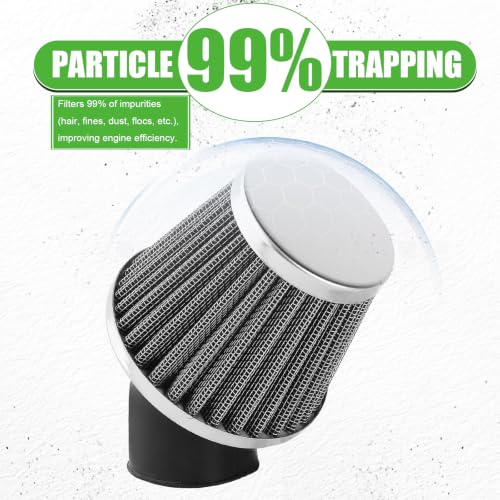 Image of 44mm 45mm 46mm Filter 45 Degree Angled for 50cc-90cc 110cc 125cc 140cc 150cc 200cc 250cc GY6 ATV Scooter Quad Go Kart Moped Pit Dirt Bike Suzuki Baja 1.77inch