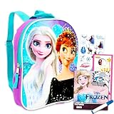 Disney Frozen MINI Backpack For Girls, Kids ~ 6 Pc Bundle With 11' Frozen School Bag and Art Case with Coloring Utensils, Coloring and Activity Pad, Stickers, and More