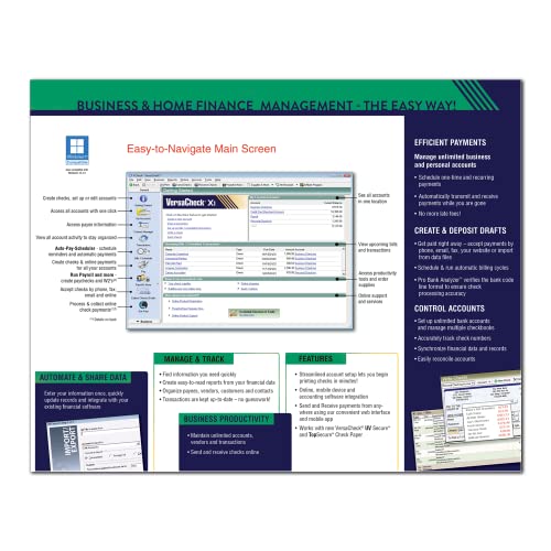 Versacheck VCX9Q-1850 X9 2024 For Quickbooks – 5 User Finance And Check Creation Software thumb #2