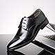 Anzugschuhe Herren Oxford Derby Schuhe Brogues Lederschuhe Hochzeitsschuhe Schnürhalbschuhe Klassischer Business Schnürschuh 1015 Schwarz Größe 39