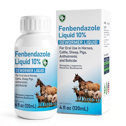 Fenbendazole-Based Digestive Care for Horses Goats and Poultry Intestinal Support Formula for Routine Animal Wellness 120 mL (4.2 fl oz)