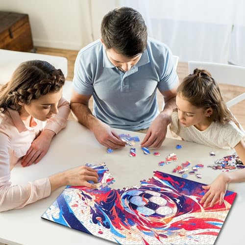 Puzzle de fútbol imposible de 1000 piezas para adultos, un desafío creativo de 38x26 cm 7