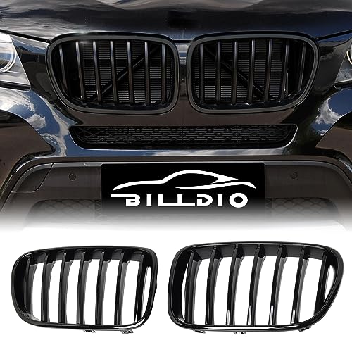 BILLDIO F25 Grille - Front Kidney Grille ABS Single Slats Gloss Black 2Pcs