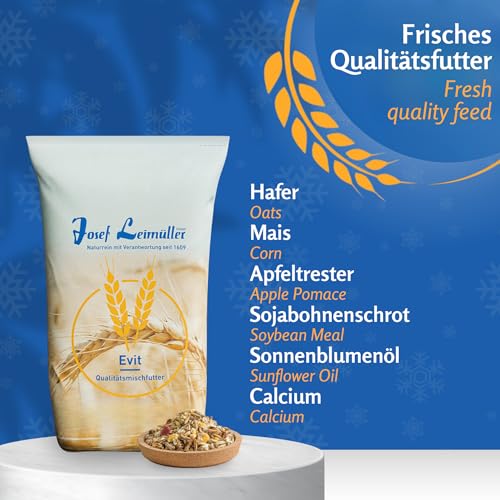 Leimüller Wildfutter 9 Winter-Mix 20 kg - Energiereiche Wintermischung mit Sojaschrot - Futter für Rehe, Rotwild, Hirsche & Rehkitze
