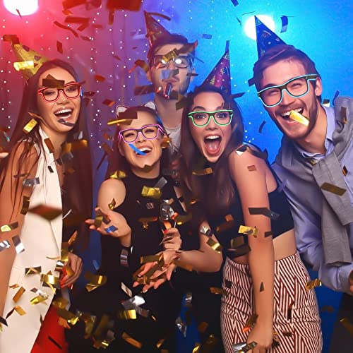 Aquat Light up EL Wire Neon Rave Glasses Glow LED Sunglasses Costumes For Party, EDM, Halloween, Wired with Battery Power4