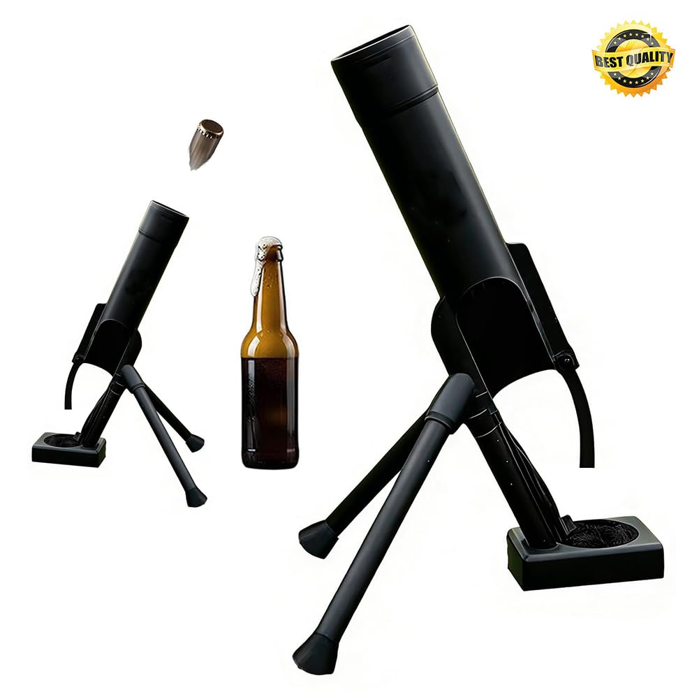 Abridor de botellas de cerveza, misil táctico de mortero, abridor de botellas de empuje manos libres, decoración de cueva de hombre, regalo único para entusiastas militares, padres y hombres