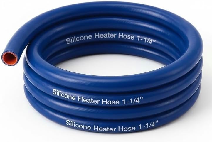 1 1/4" Silicone Heater Hose Radiator Coolant (10ft Roll) 1-1/4" ID Blue