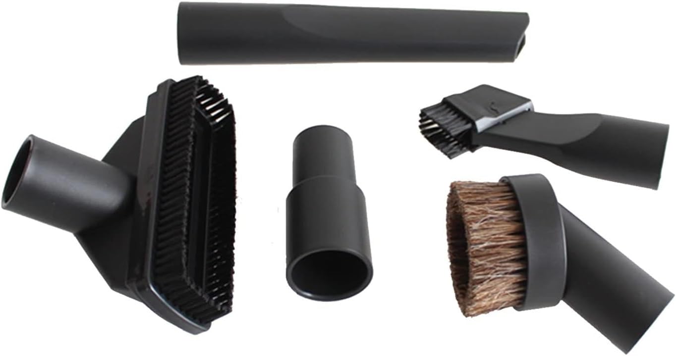 Vacuum Cleaner Attachments Set 5-in-1 with Hose Adapter, Dusting Brush Kit for Home and Car Cleaning