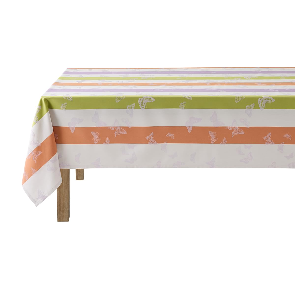 LE JACQUARD FRANÇAIS Tischdecke Bal des Papillons Lilas 175x175 cm Baumwolle