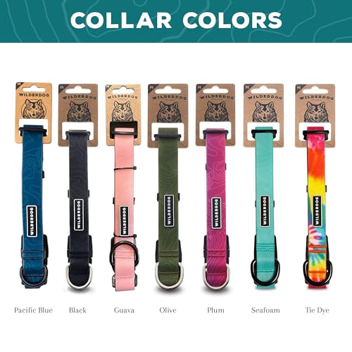 Image of Wilderdog Waterproof Dog Collar - Repels Water & Dirt - Medium 13 inch-18 inch - Pacific Blue