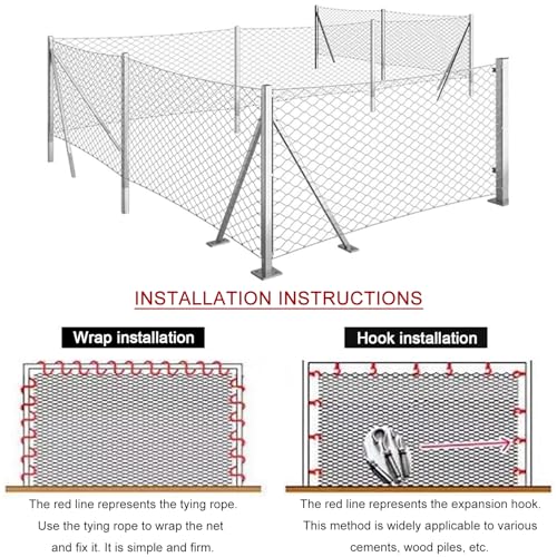 Clôture balcons escaliers avec filet de protection en acier flexible - 8