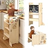 EXPERLAM 4-in-1 Kids Kitchen Step Stool, Foldable...