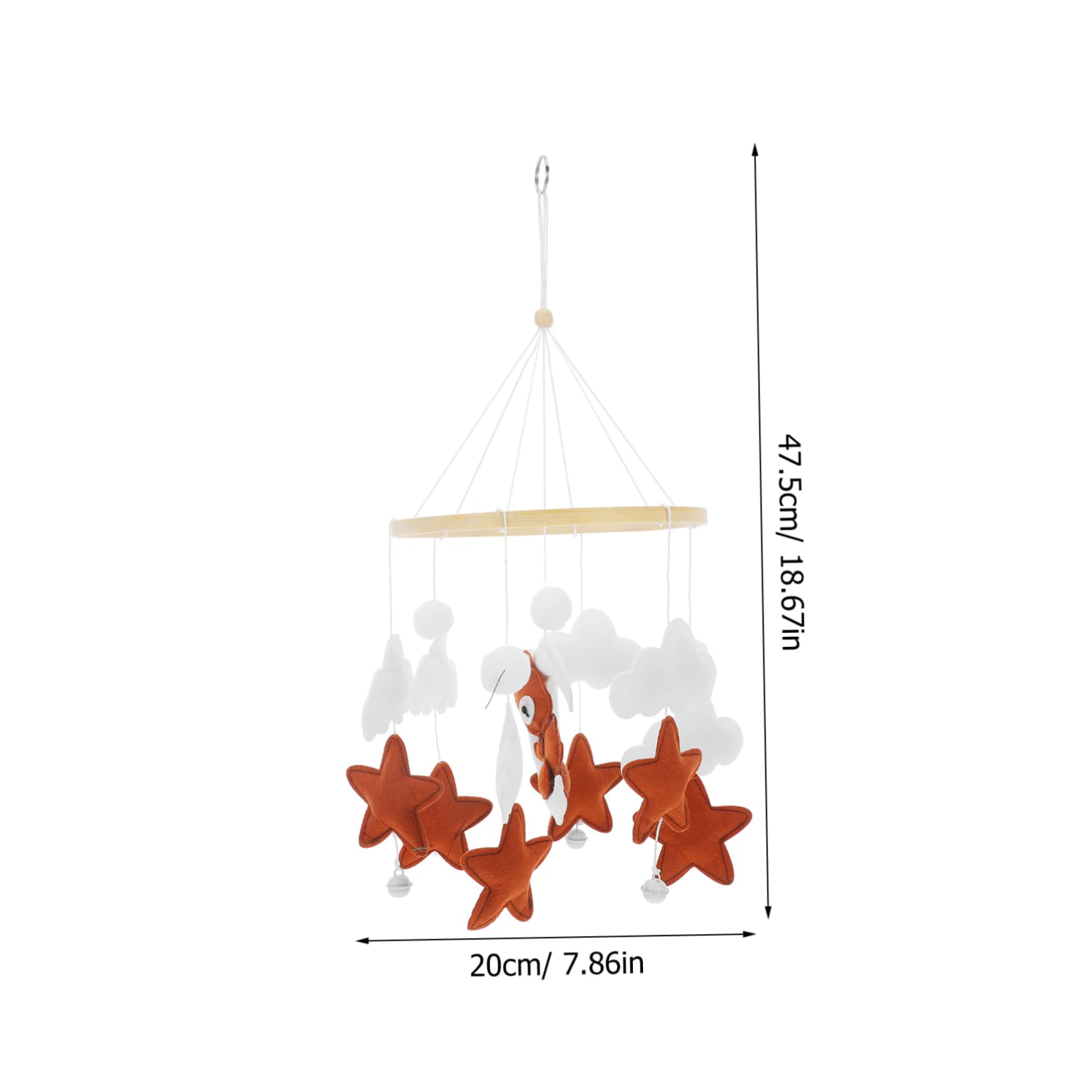 FUNOMOCYA Crib Hanging Ornaments Adorable Baby Mobile for Crib Chic Design for Boys and Girls Room