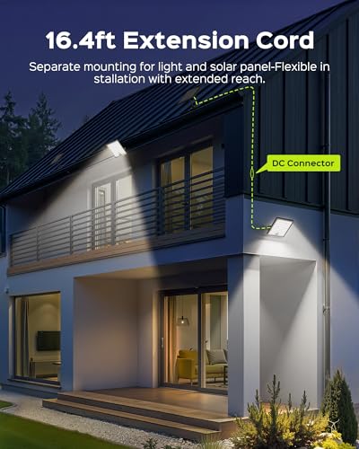 JACKYLED Motion Solar Lights Outdoor, 113 LED Cool White Bright 2 Pack - Image 2