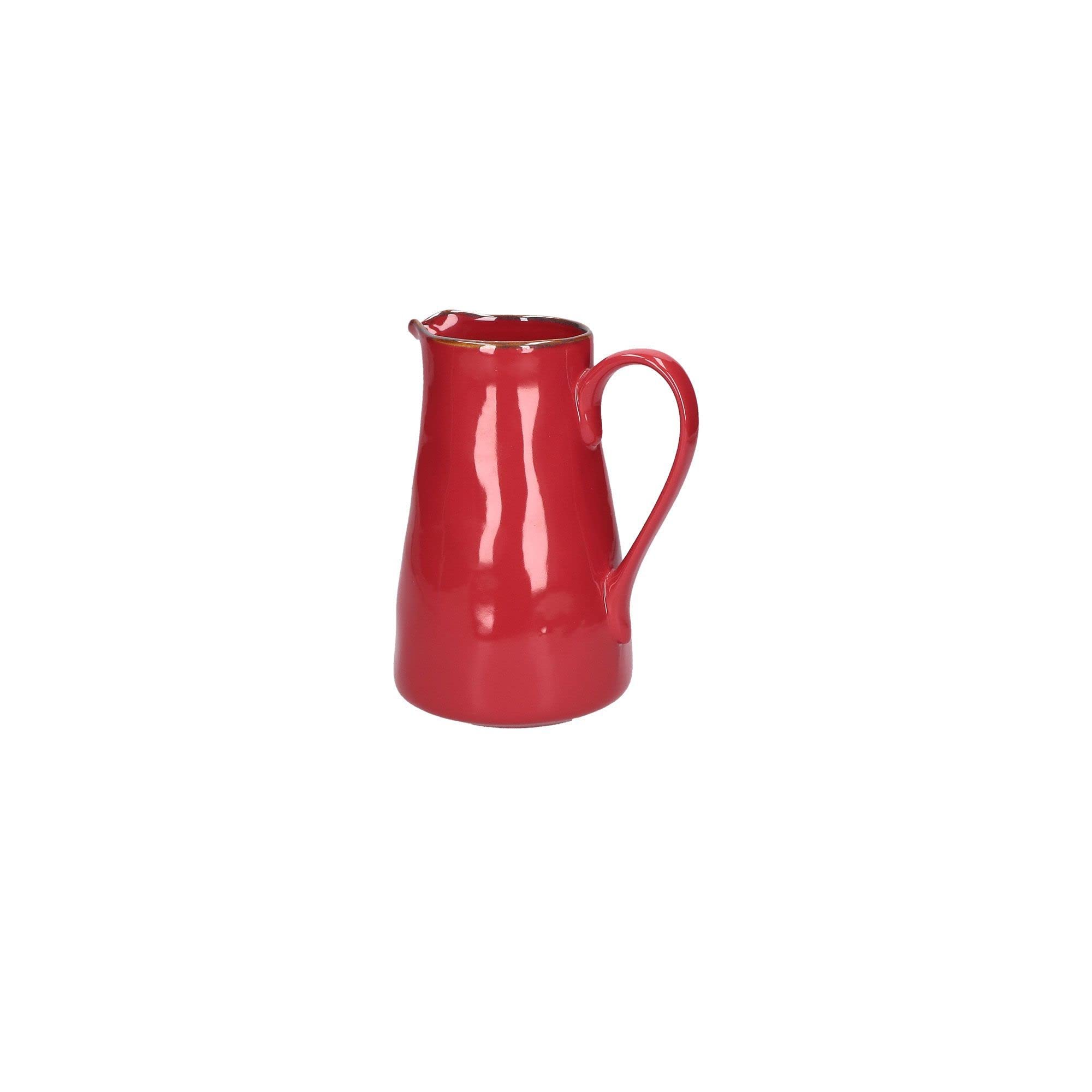 Rose & Tulipani Milano Red Rose & Tulips 0.6 Litre Small Coral Ceramic Jug With Gold Edge Concert Line